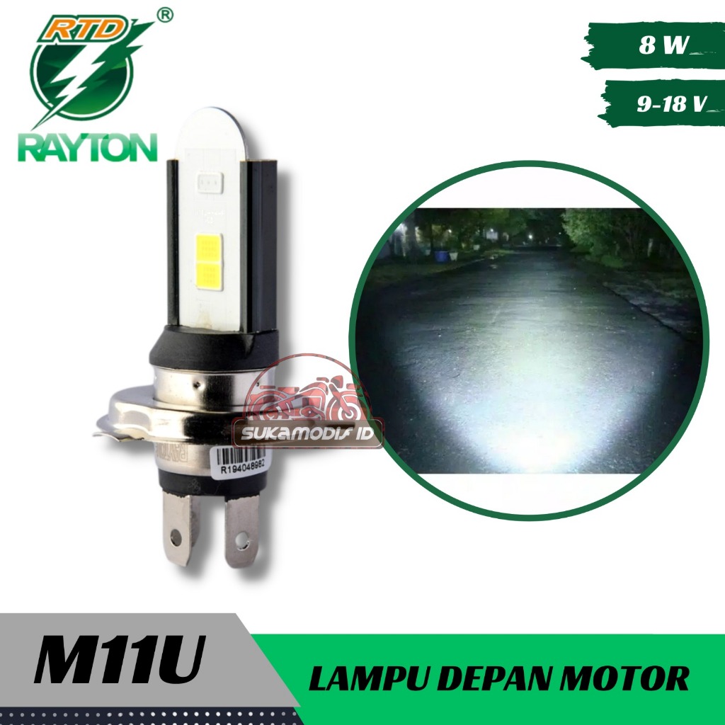 LAMPU RTD MOTOR M11U H4 RAYTON BEBEK HEADLAMP HEAD MATIC BEBEK NEW