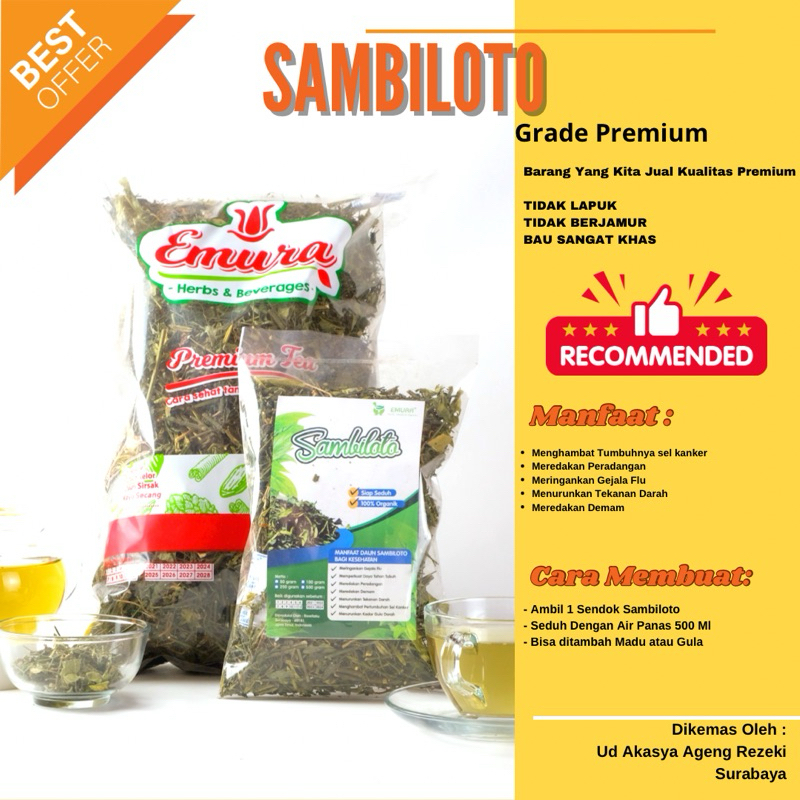 

Daun Sambiroto 1KG Grade A/ Daun Sambiloto / Obat Asma,Obat Flu