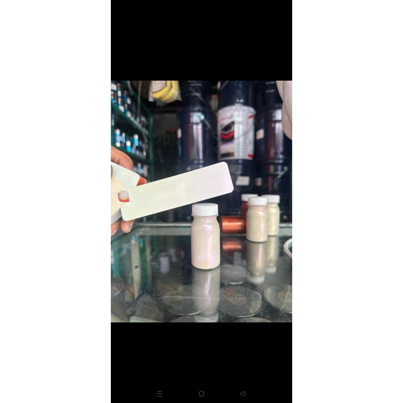 Cat Pu mutiara Lembayung Pearl Blue/Green/Gold/Red/Orange/Russet red/white 100ml 200ml