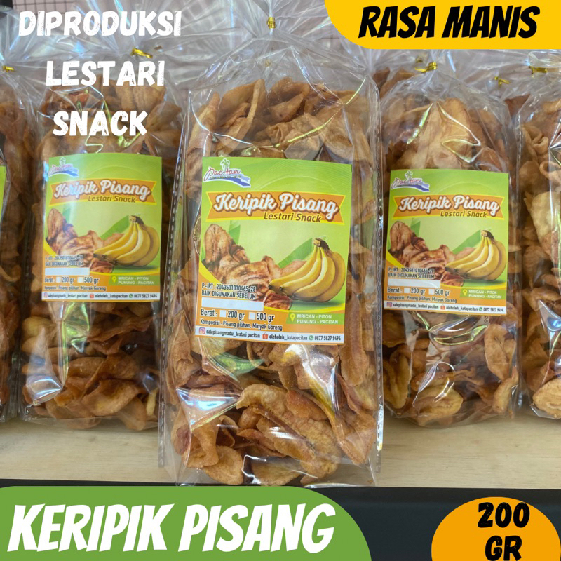 

KERIPIK PISANG AWAK RASA MANIS BERAT 180GR OLEH-OLEH KHAS PACITAN