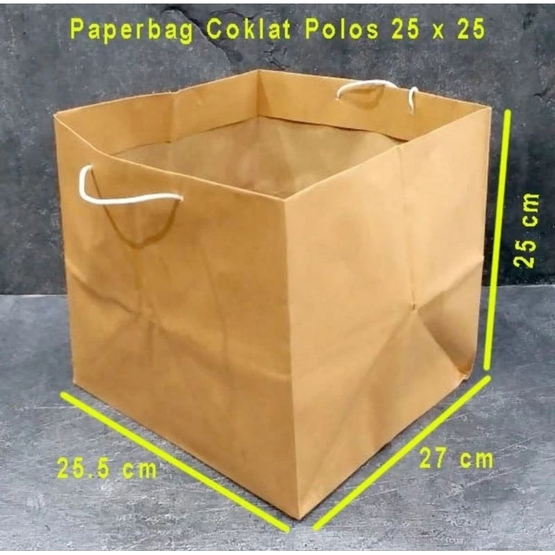 

Paper Bag Coklat Polos 25x25 12 pc Tas Kertas Paperbag 25x25