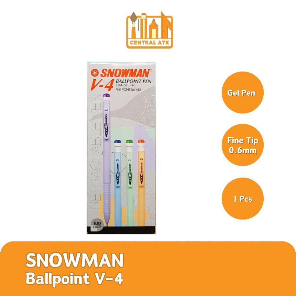 

BOLPEN / PEN / PULPEN / BOLPOINT SNOWMAN V-4 V4 0.7MM (1 PCS)