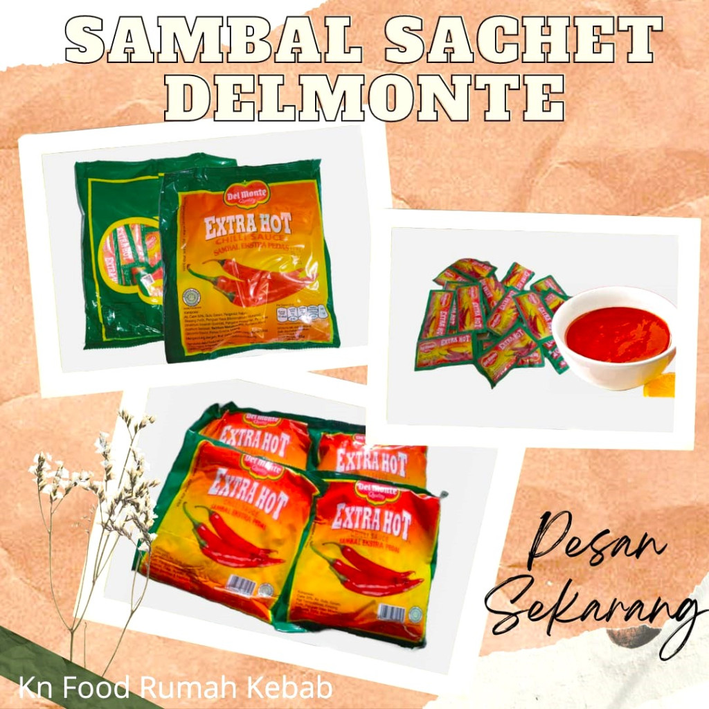 

Saus SACHET Delmonte - Saus Sambal Sachet Extra Hot - 24 pcs - SACHET
