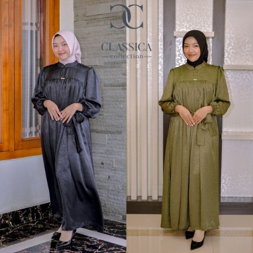 KANAYA DRESS | MAKSI DRESS SILK SANTORINI CASUAL WANITA | GAMIS TERBARU WANITA - CLASSICA COLLECTION