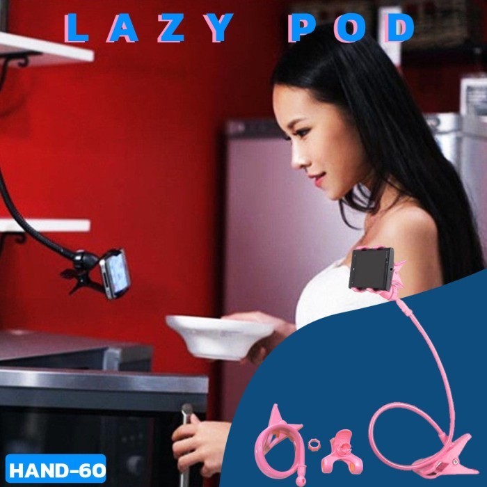 LAZYPOD JEPIT monopod handphone besi elastis holder