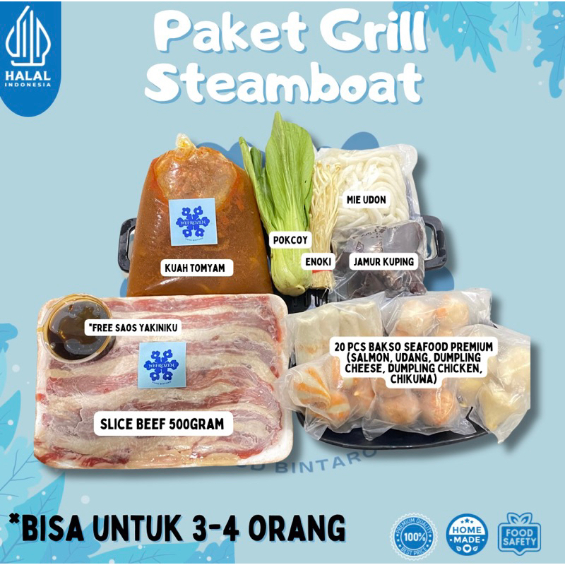 PAKET GRILL STEAMBOAT/SHABU KUAH TOMYAM PREMIUM