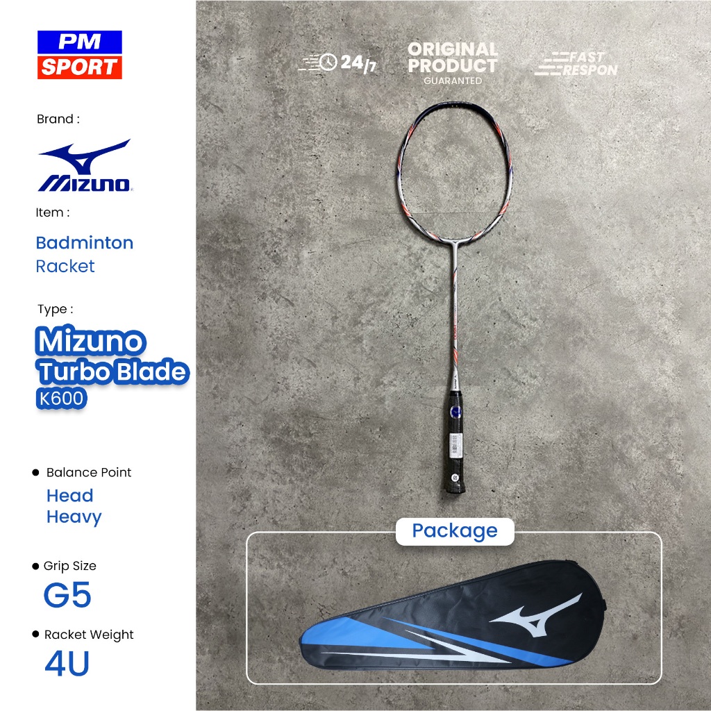 RAKET BADMINTON / BULUTANGKIS MIZUNO TURBO BLADE K600