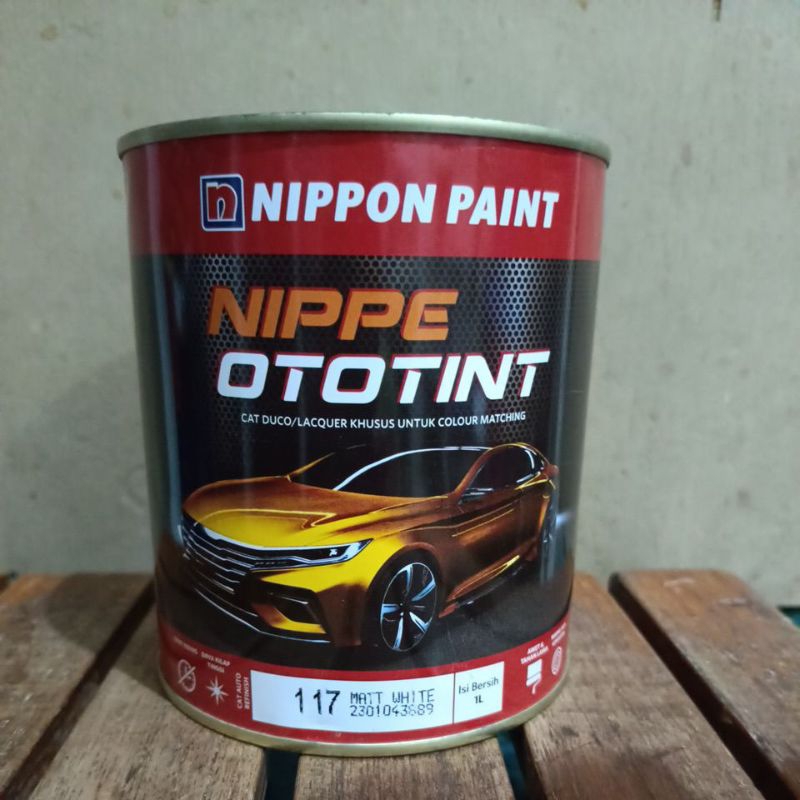 Nippe Ototint 117 Matt white (Putih Doff) / Cat Duco / Cat Mobil 1 ltr