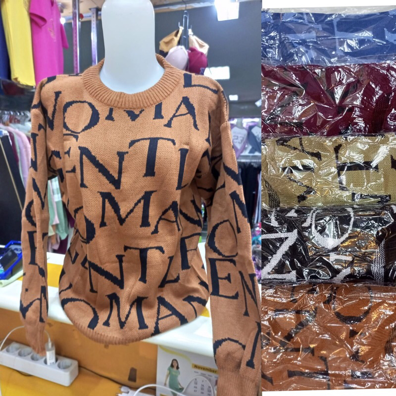 Sweater Rajut Semi Cardigan Rajut Wanita Import/ Kaos Rajut Wanita Import Terbaru Keren