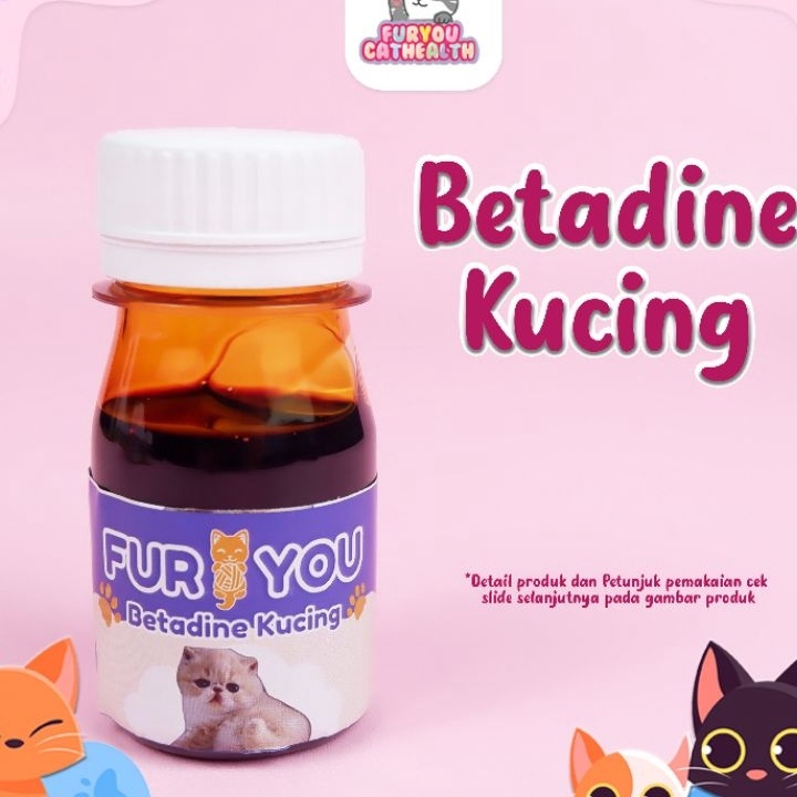 Kode JOF838 Betadine Kucing untuk Pengobatan Luka Luar Luka Lebar dan Abses pada Kulit Anabul