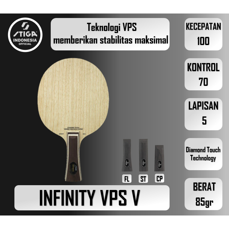 Infinity VPS V | Kayu Blade Pingpong ITTF Original STIGA