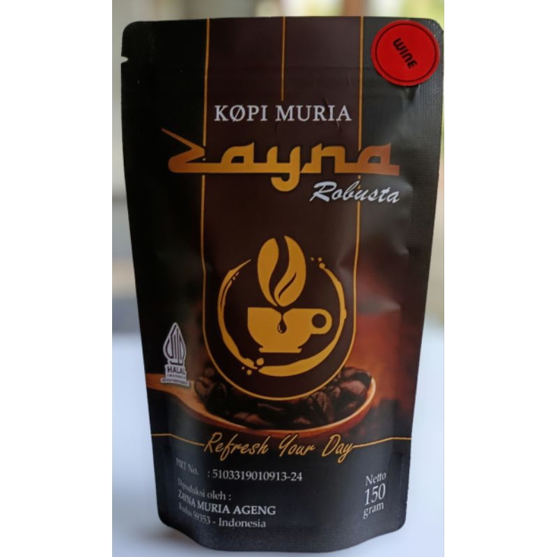 

Kopi Muria Zayna Robusta Wine 150 Gram