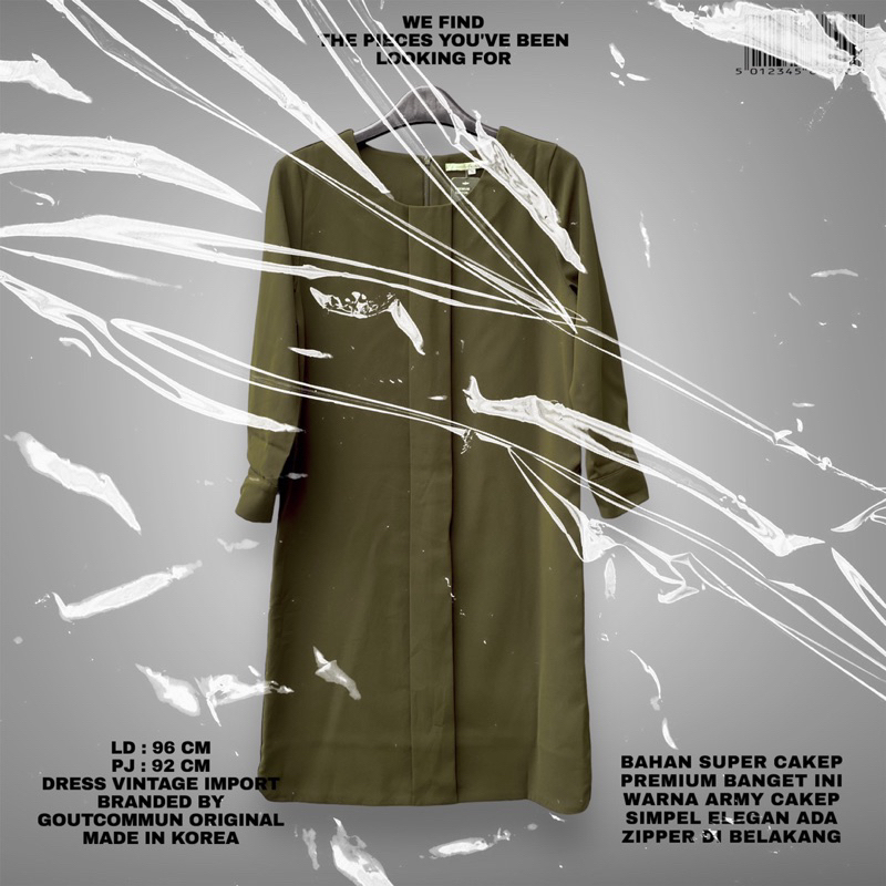 ARMY DRESS/KOREAN DRESS/IMPORT DRESS/DRESS KANTOR/SIMPLE DRESS/BKK DRESS/KOREAN STYLE/KOREAN LOOK/OF