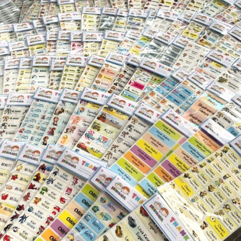 

Baru Stiker Label Nama Anak Waterproof Tahan Air Size M 96C