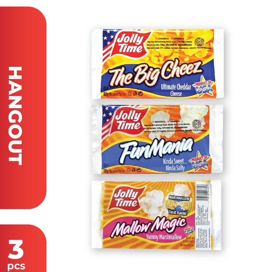 

Jolly Time Paket Hang Out 1TBC 1FM 1MM Microwave Popcorn