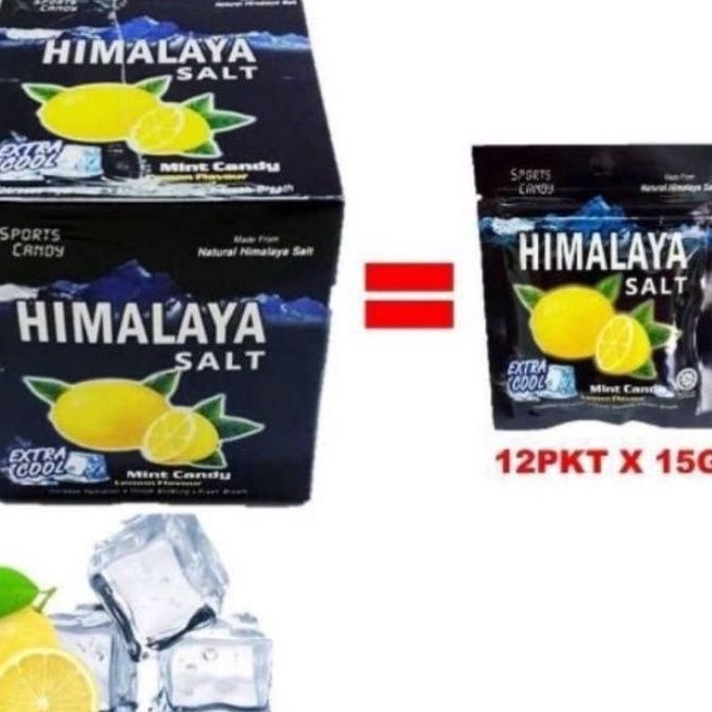 

Stok Banyak permen Himalaya salt per boxsalt candy box isi 12 pcs