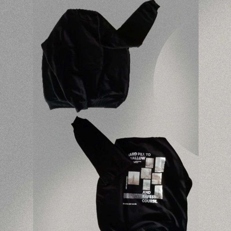 Preloved Basic Sweater Hard Pill To Swallow (XXL) Pria/Wanita