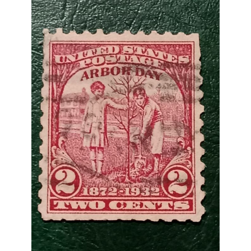 

Prangko USA 2 Cents Arbor Day Tahun 1932 Used