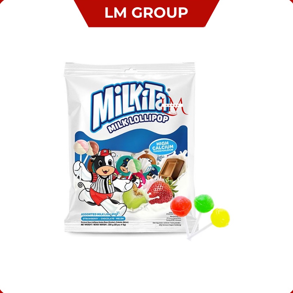 

Sale Milkita Assorted Milk Lollipop HangerRefill Isi 5 pcs Rasa CoklatMelonStrawberry