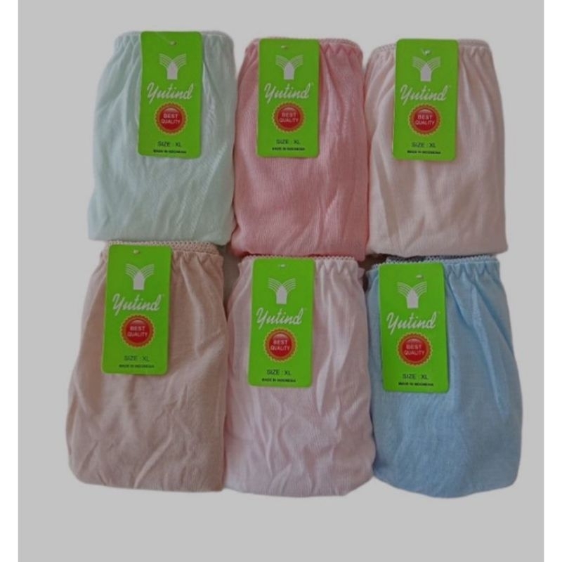 3pc Cd Wanita Yutind 022 Karet Zigzag / Celana Dalam Cewek Yutind 022