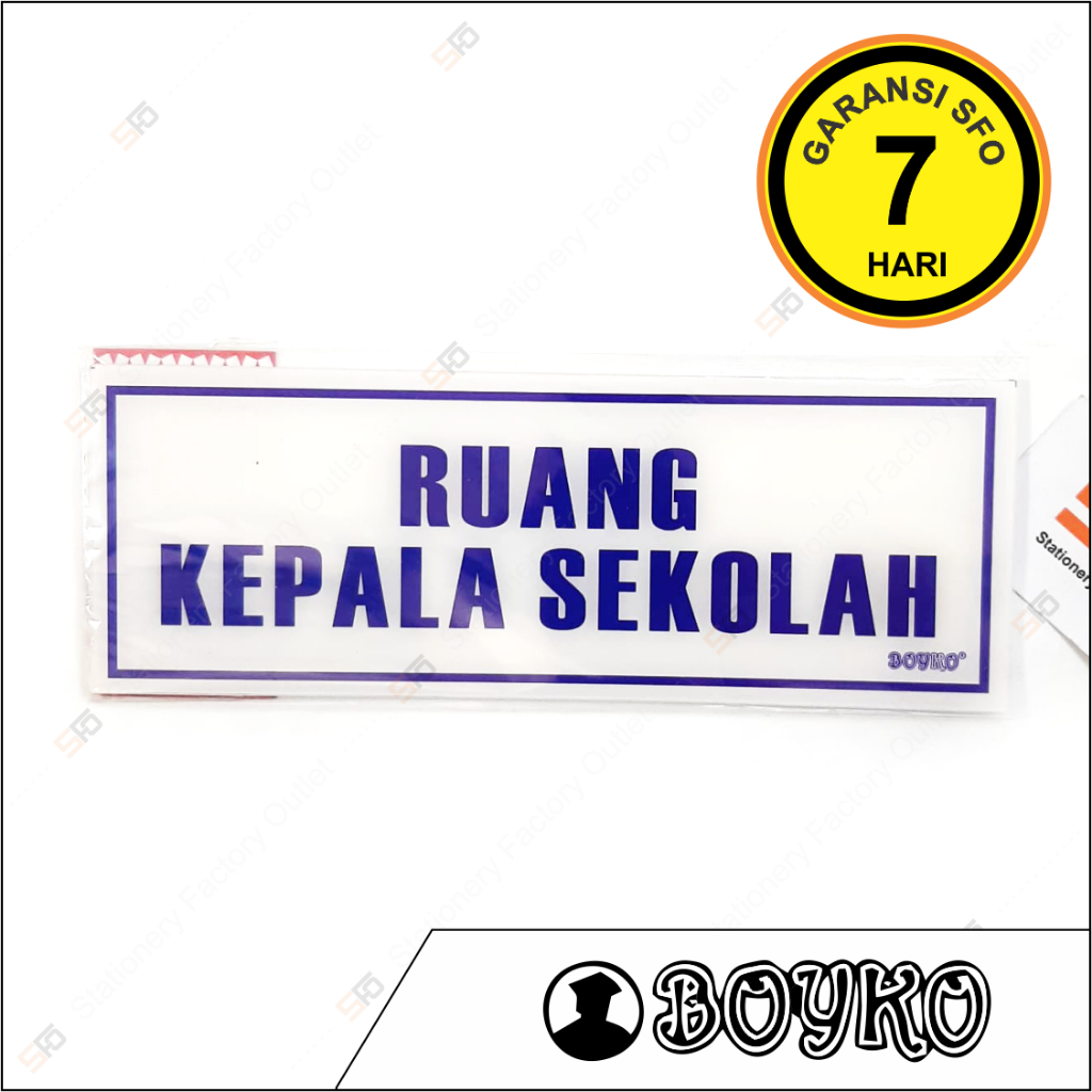 

Akrilik Ruang Kepala Sekolah - Acrylic Sign Standard 25cm x 9cm - SFO Semarang Official