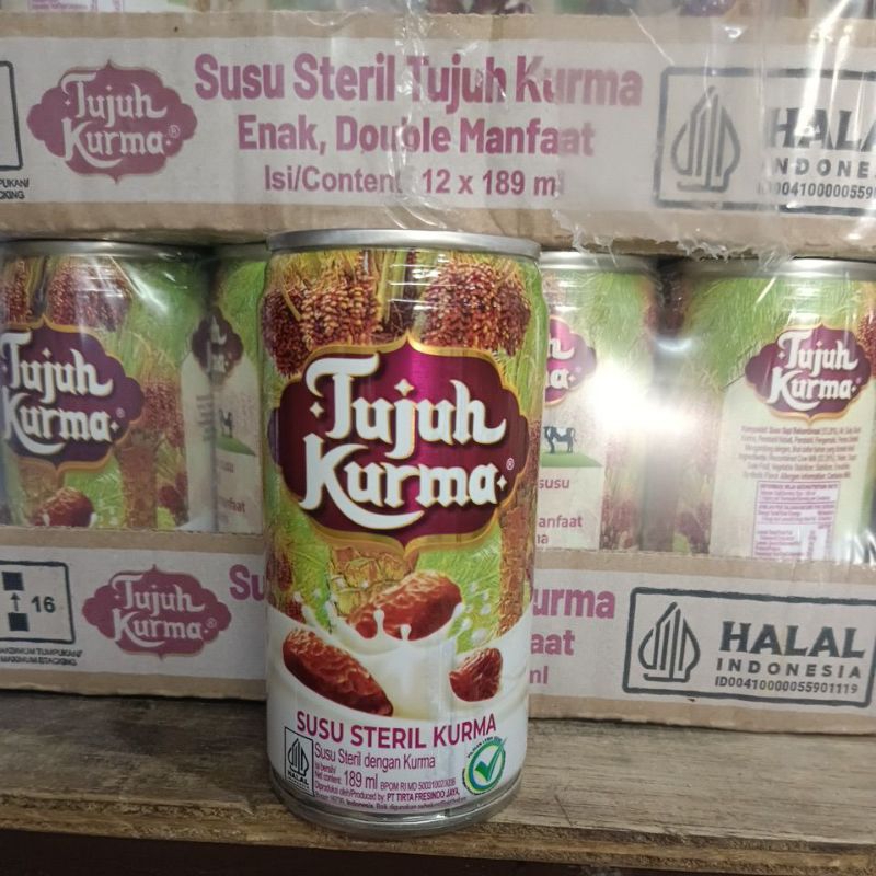 

BARU! MURAH, SEGAR DAN ENAK! TUJUH KURMA, SUSU STERIL RASA KURMA. KARTONAN