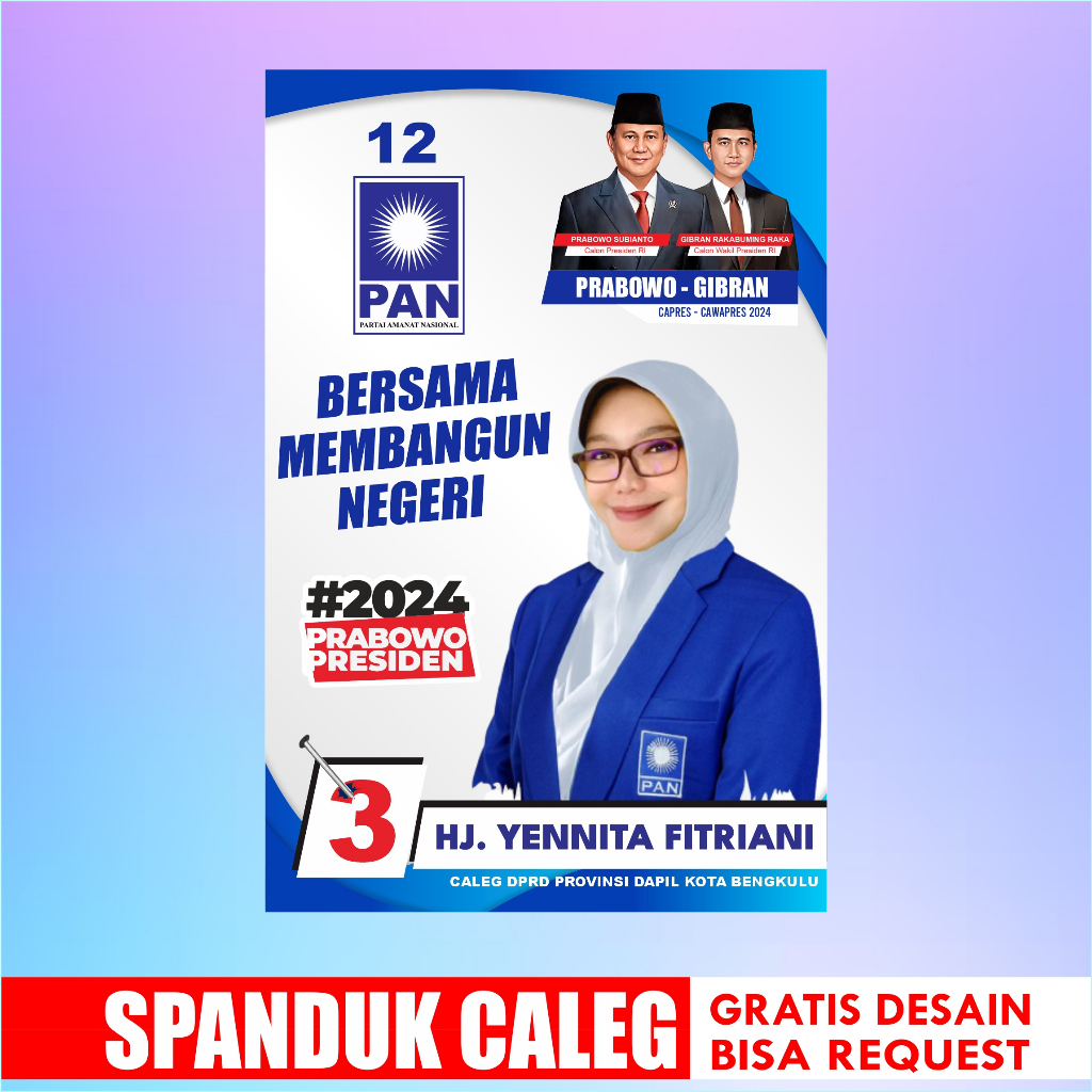 Banner Pemilu CALEG PAN BALIHO BANNER POHON