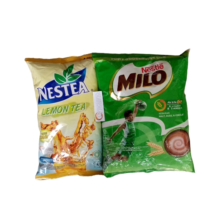 

(Free Ongkir) Nestea Lemon Tea 1kg + Milo Complete Mix Profesional 960gr