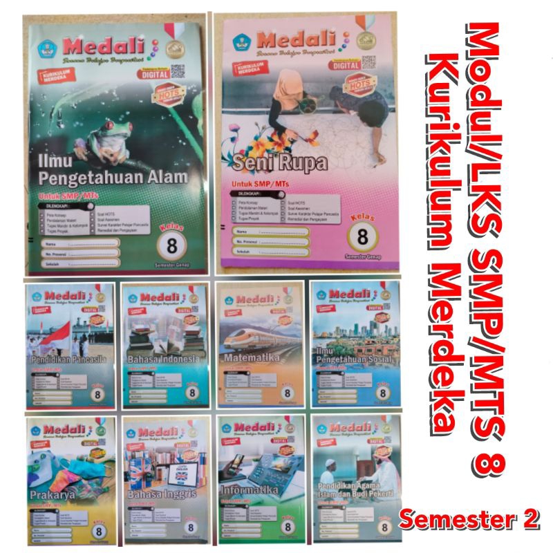 Modul / LKS SMP Kurikulum Merdeka Kelas 8 semester 2 Terbaru LKS Medali SMP/MTS
