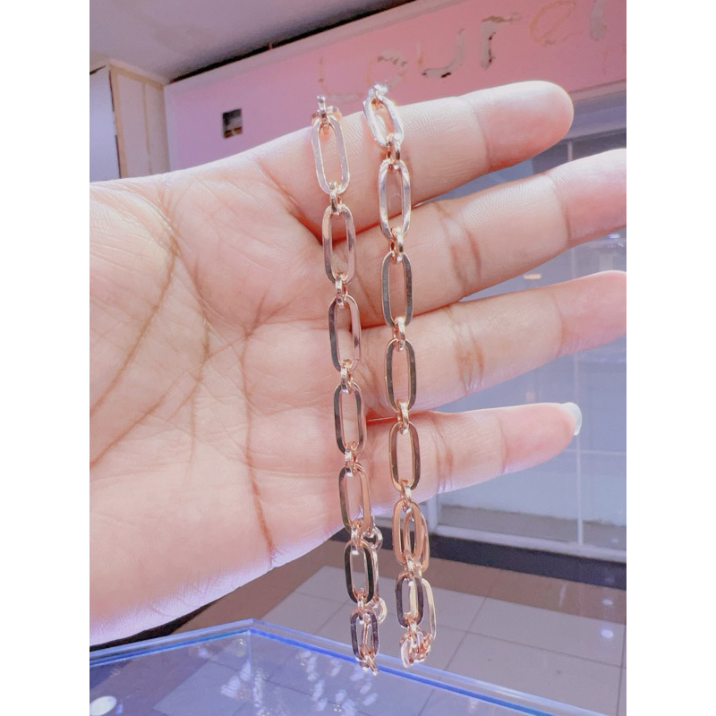 GELANG KAKI FASHION MODEL BEST SELLER ROSE GOLD 750