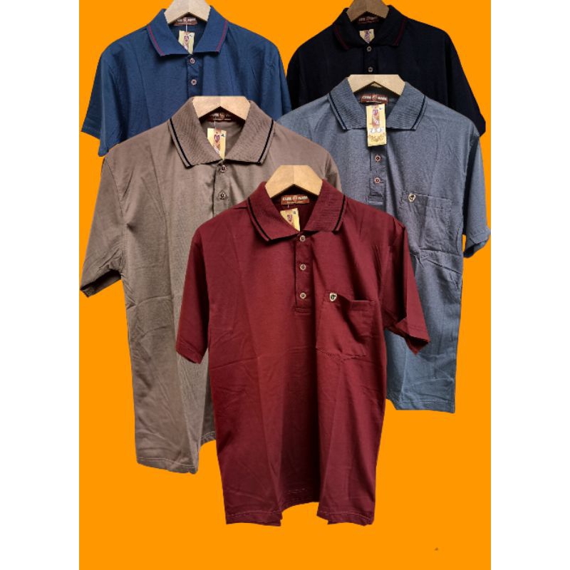 kaos krah polo shirt katun tc saku depan/kaos polo katun