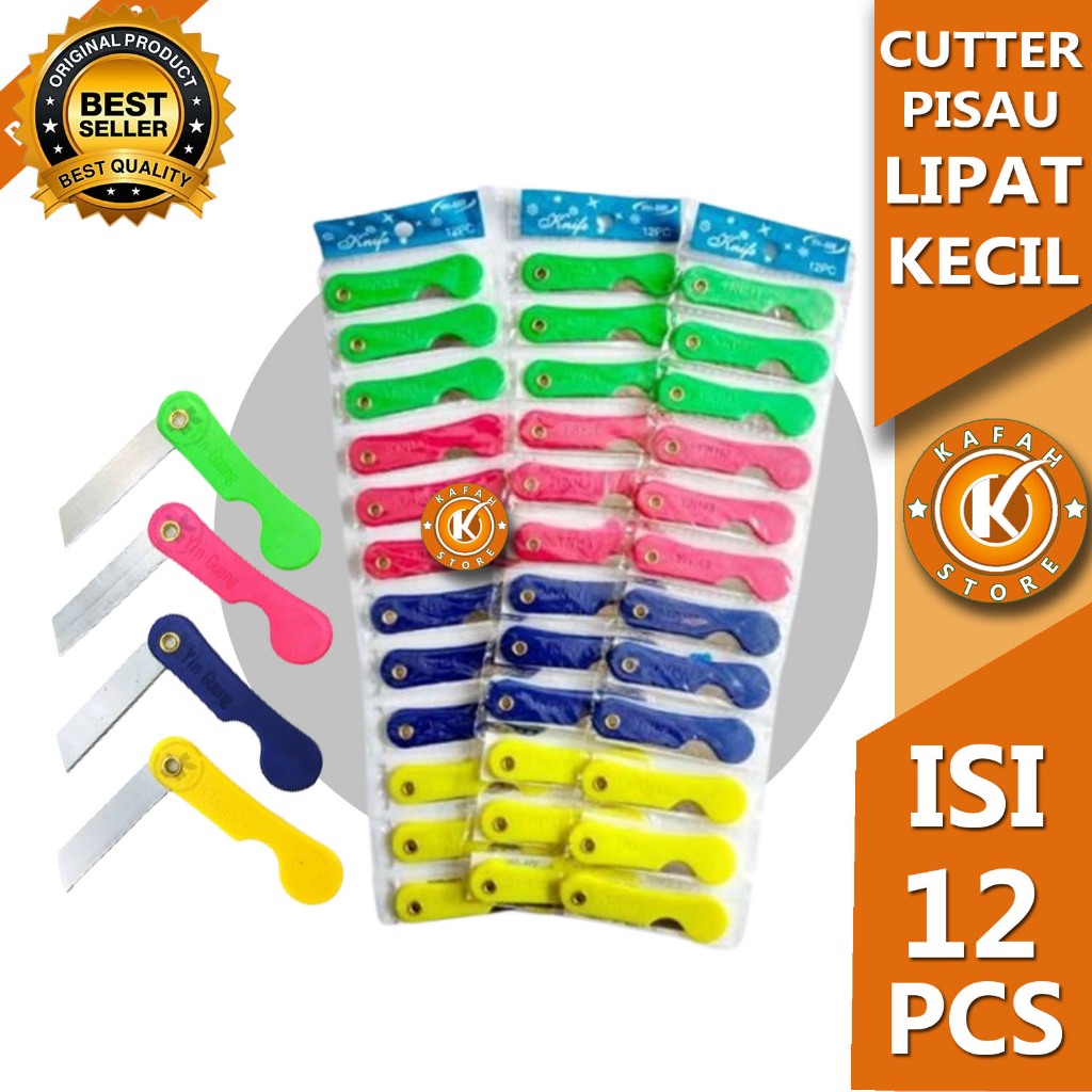 

CUTTER LIPAT/PISAU LIPAT KECIL 1 RENCENG ISI 12 PCS KAFAH STORE