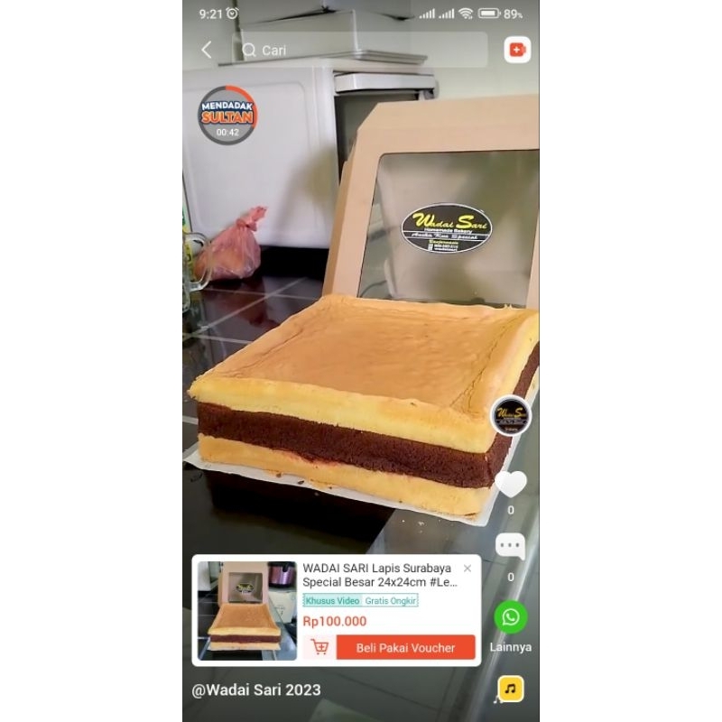 

WADAI SARI Lapis Surabaya Special Besar 24x24cm #Lembut-Lembab-Padat#