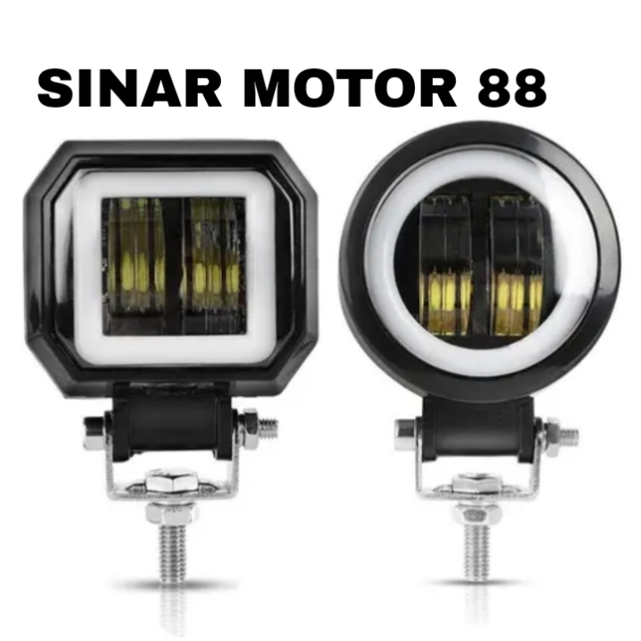 Lampu Tembak Sorot LED 4D Mata Lensa CWL 2 Model Bulat 20Watt AE 12-80Volt Universal Motor Mobil Lam