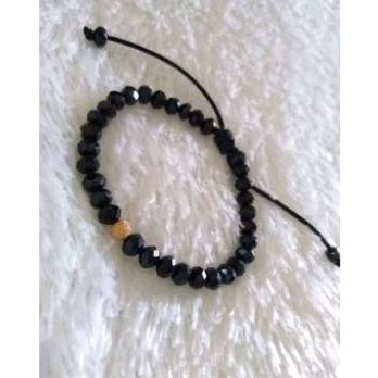 Gelang Ceko hitam variasi emas 0,1gram 10karat Semar Nusantara