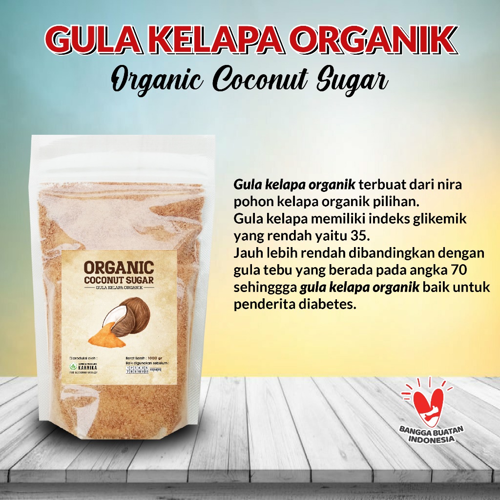 

Gula Semut Kelapa Organik Coconut Sugar 1 Kg