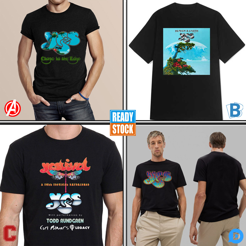 Kaos Yes Band Close To The Edge Tshirt 100% Cotton