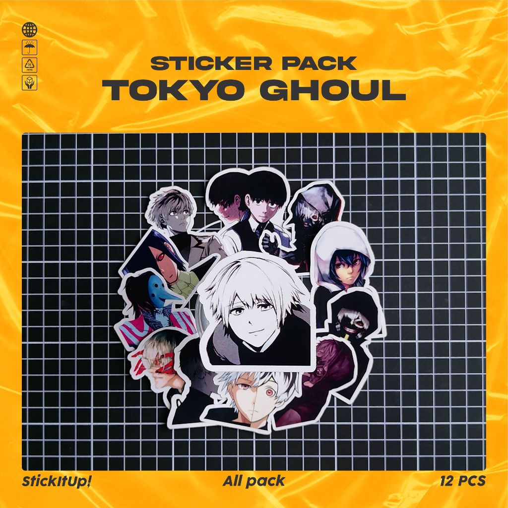 

COD✨ StickItUp Stiker Pack Anime Tokyo Ghoul Colorfull Keren Untuk Koper Laptop Skateboard