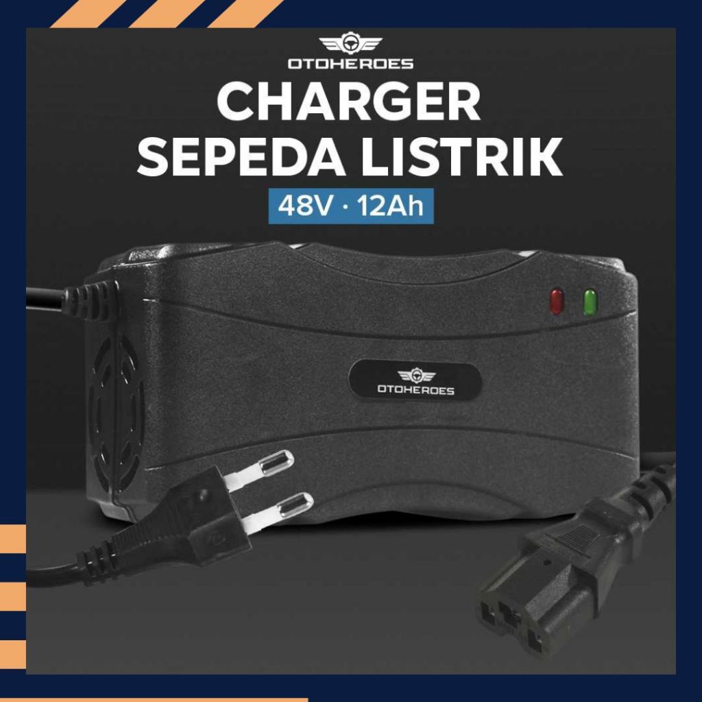 Charger Casan Aki Sepeda Listrik Lead-Acid Battery 48V 12Ah charger aki sepeda listrik 48V 12Ah 130 