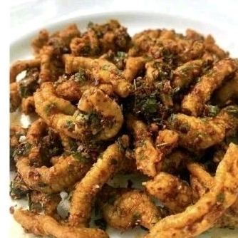 usus pedas daun jeruk 1kg|keripik usus 1kg