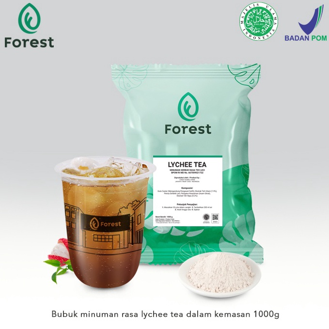 

Bubuk Minuman LYCHEE TEA Powder 1g FOREST Bubble Drink