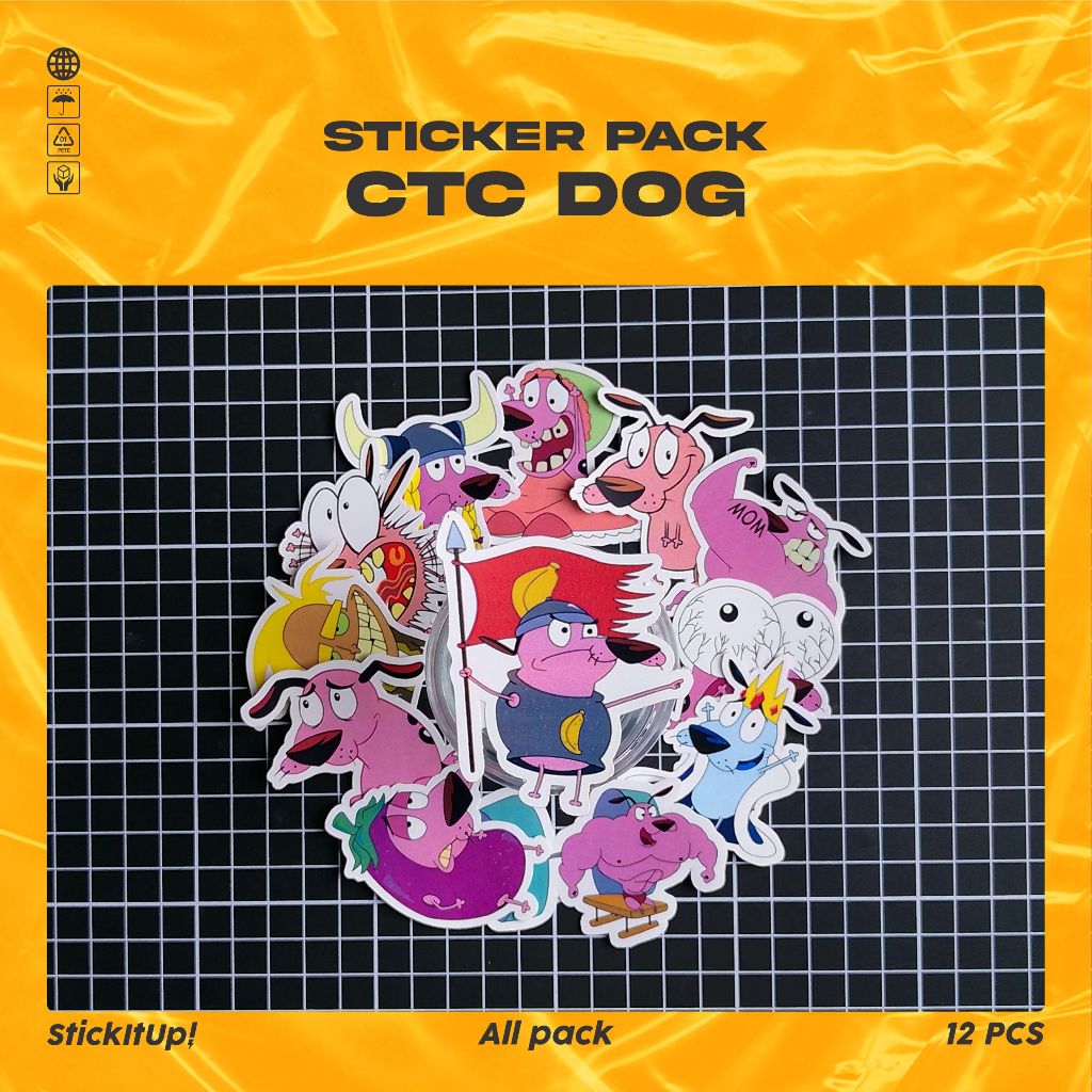 

COD✨ StickItUp Stiker Pack Kartun Courage The Cowardly Dog Lucu Colorfull Keren Untuk Koper Laptop Skateboard