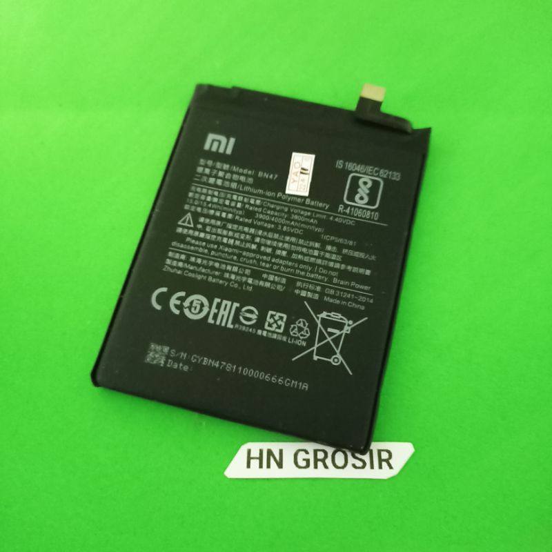 Baterai batre XiaoMi Redmi 6 Pro MI 2A  Lite BN 47 Original Battery HP BN47