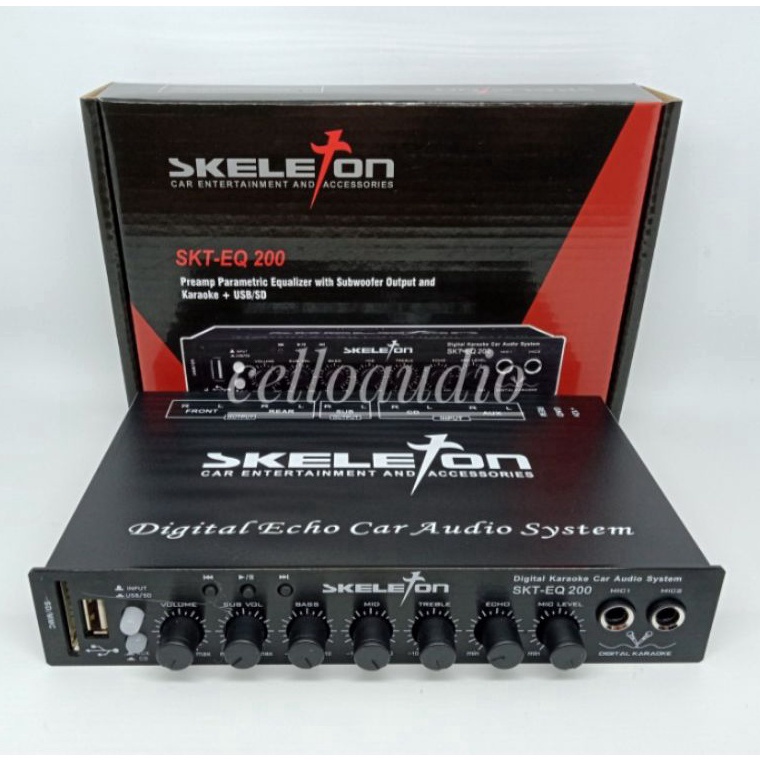 Bestseller Pre Amp Parametrik Skeleton SKTEQ 2 Audio Pre Amp Mobil SKT EQ2 j Terbaru