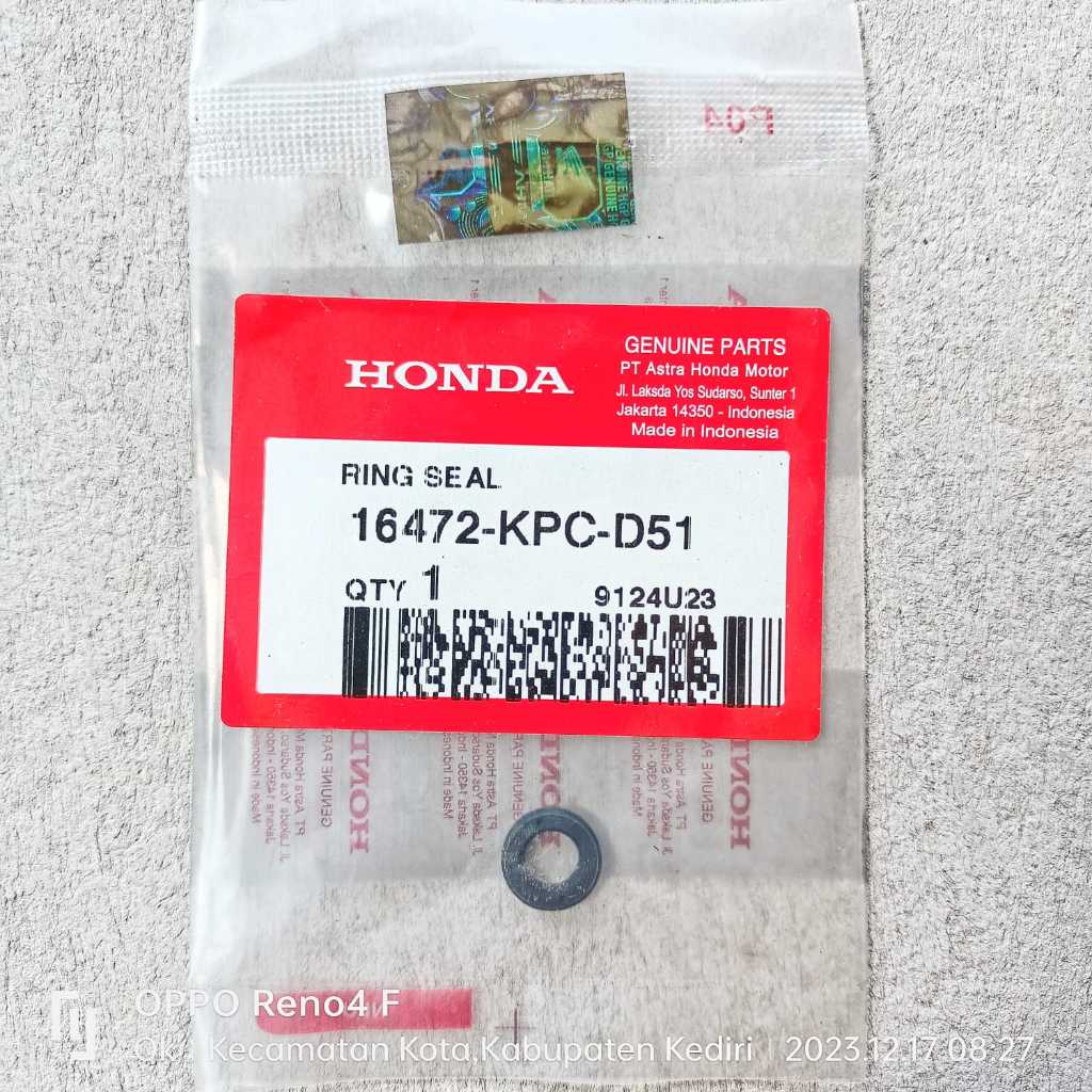 Ring Karet-Seal Injector CB150 R-X-Verza CRF-CBR 150-250 CBR Ori AHM