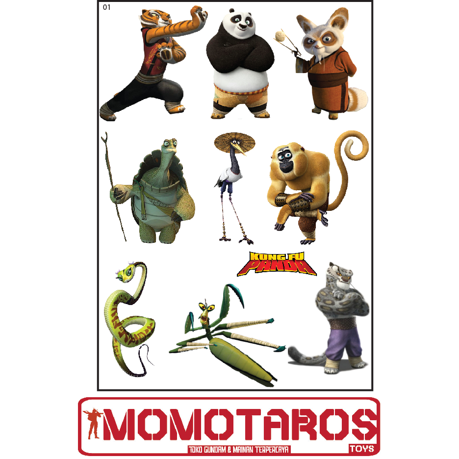 

Sticker murah antiair transparan Kungfu panda Disney 1 pc