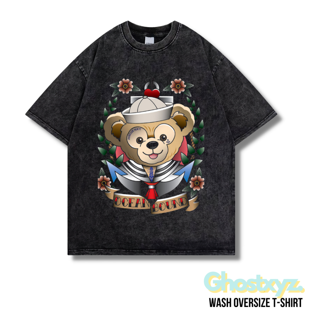 Ghostxyz T-Shirt "Daffy" Wash Oversize Vintage Tee Baju Kaos