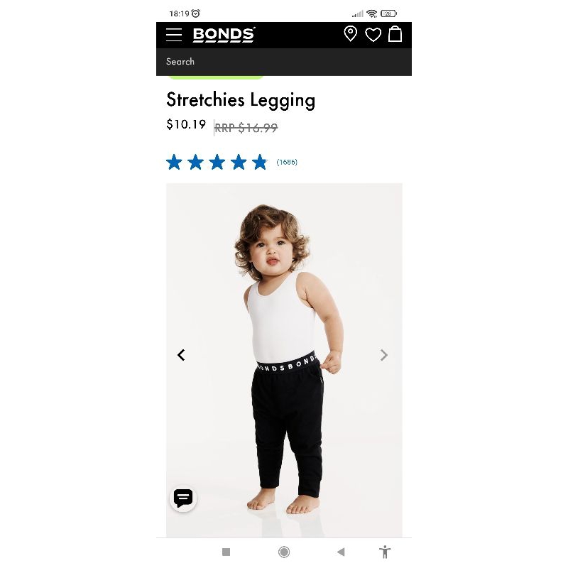 BONDS LEGGING 9M