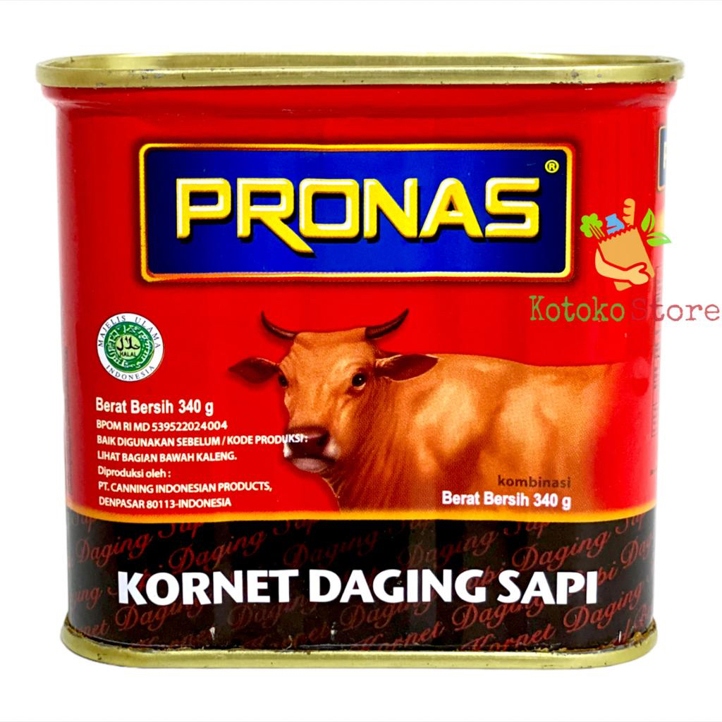 

Pronas Kornet Daging Sapi / Daging Kaleng Pronas Corned Beef / Kornet Sapi Pronas 340gr