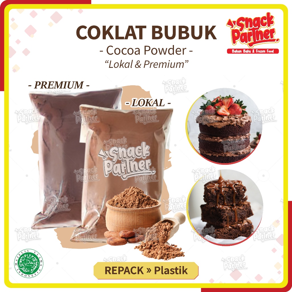 

COCOA POWDER LOCAL & PREMIUM / Coklat Bubuk Lokal Murni REPACK 100 / 250 / 500 GR - Roti Kue Cake Cookies Pastry Cokelat Kakao 100gr 250gr 500gr